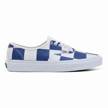 Férfi Vans Leather Check Authentic Tornacipő VA9701538 Fehér/Kék